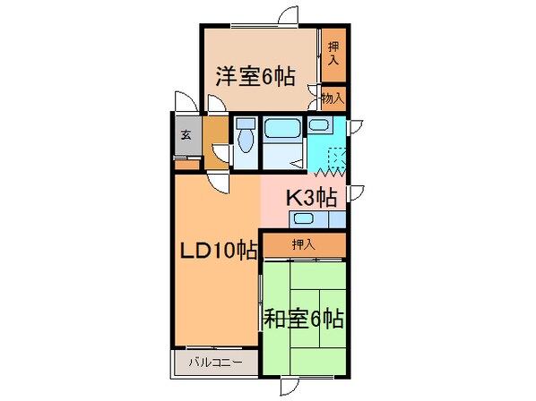 ﾒｿﾞﾝ195の物件間取画像